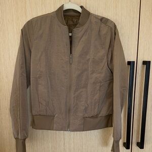 Lululemon Satin Brown Bomber Jacket